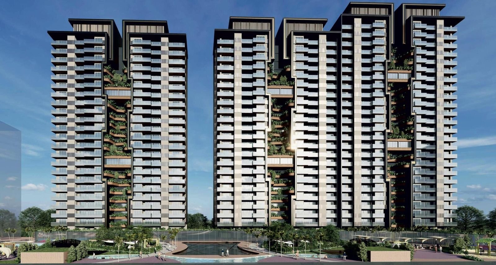 The Wisterias — ultra-luxury residential towers with sky gardens at 12th Avenue, Faridabad